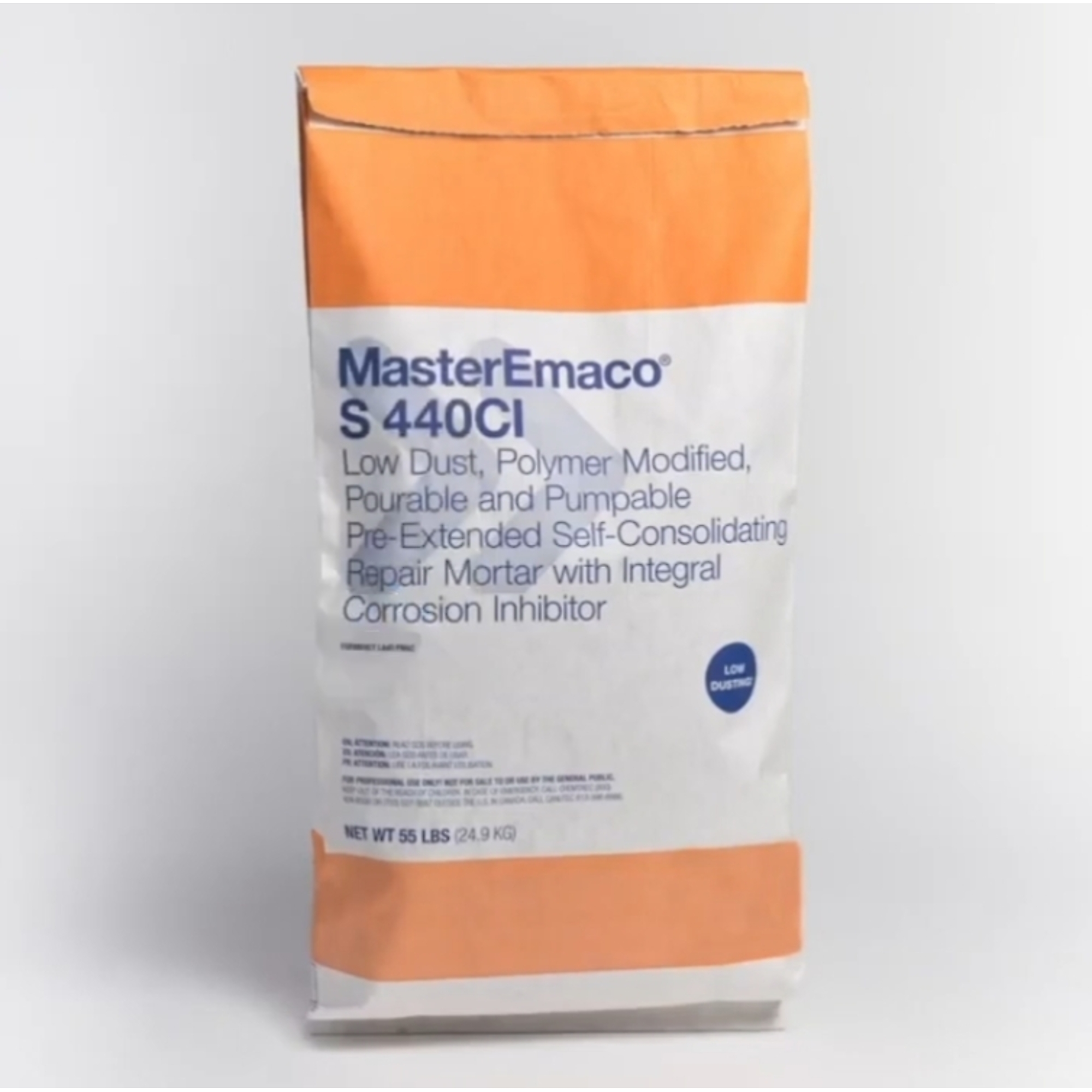 SikaEmaco 440 CI Low Dust Pourable and Pumpable Repair Mortar 55LB Bag, 60PK